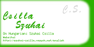 csilla szuhai business card